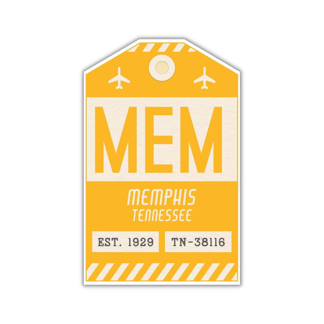 MEM Vintage Luggage Tag Sticker