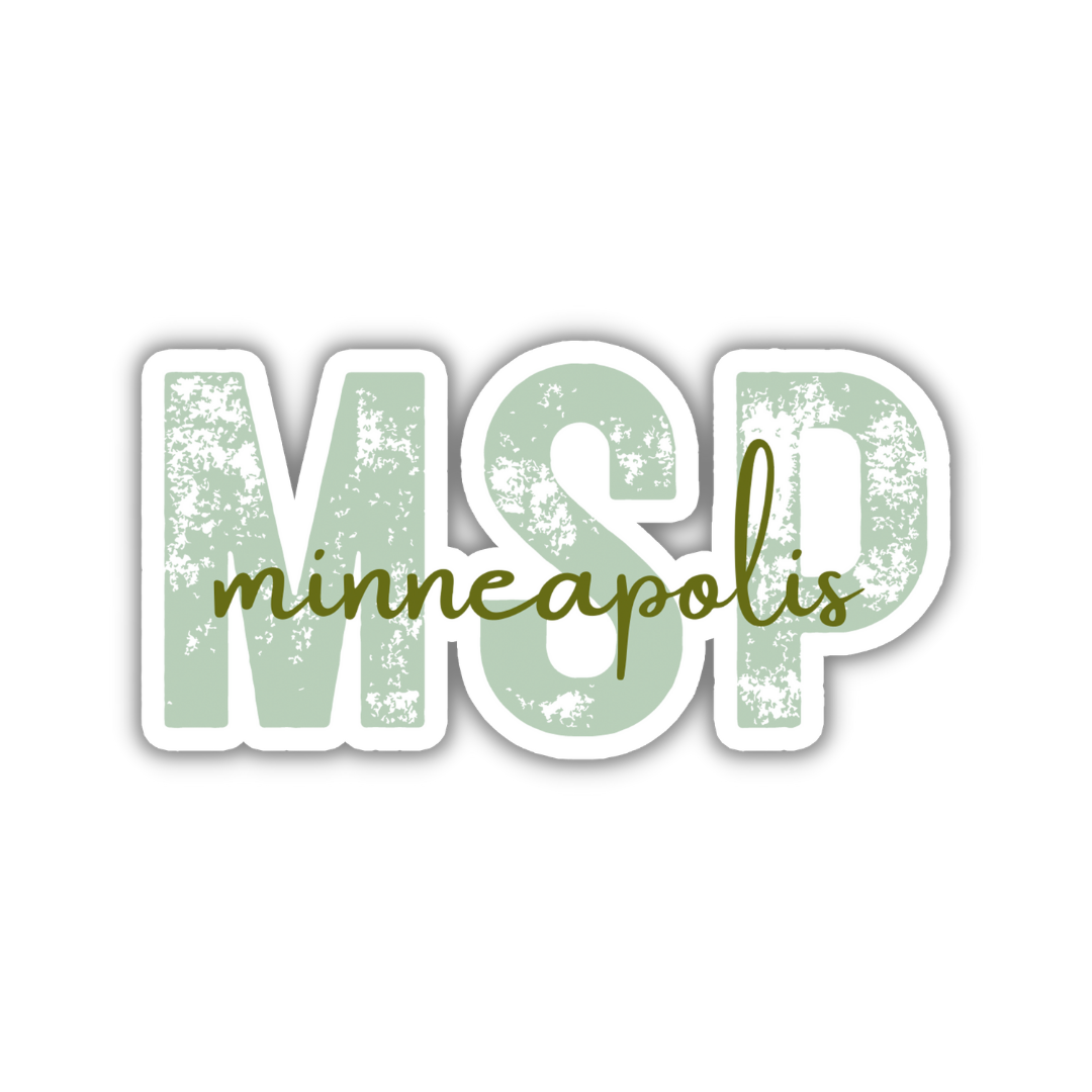 MSP Minneapolis Airport Code Sticker