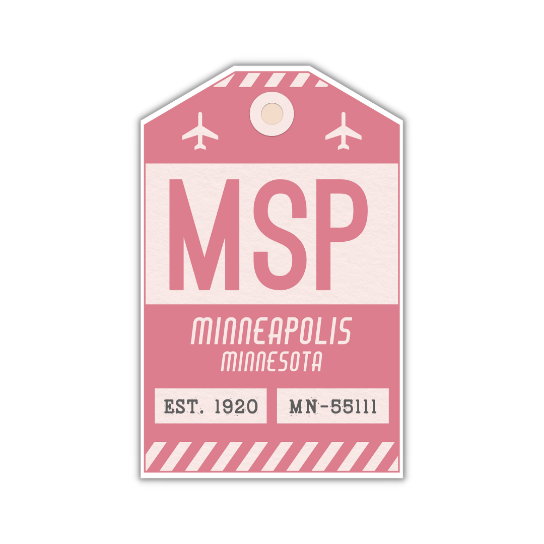 MSP Vintage Luggage Tag Sticker