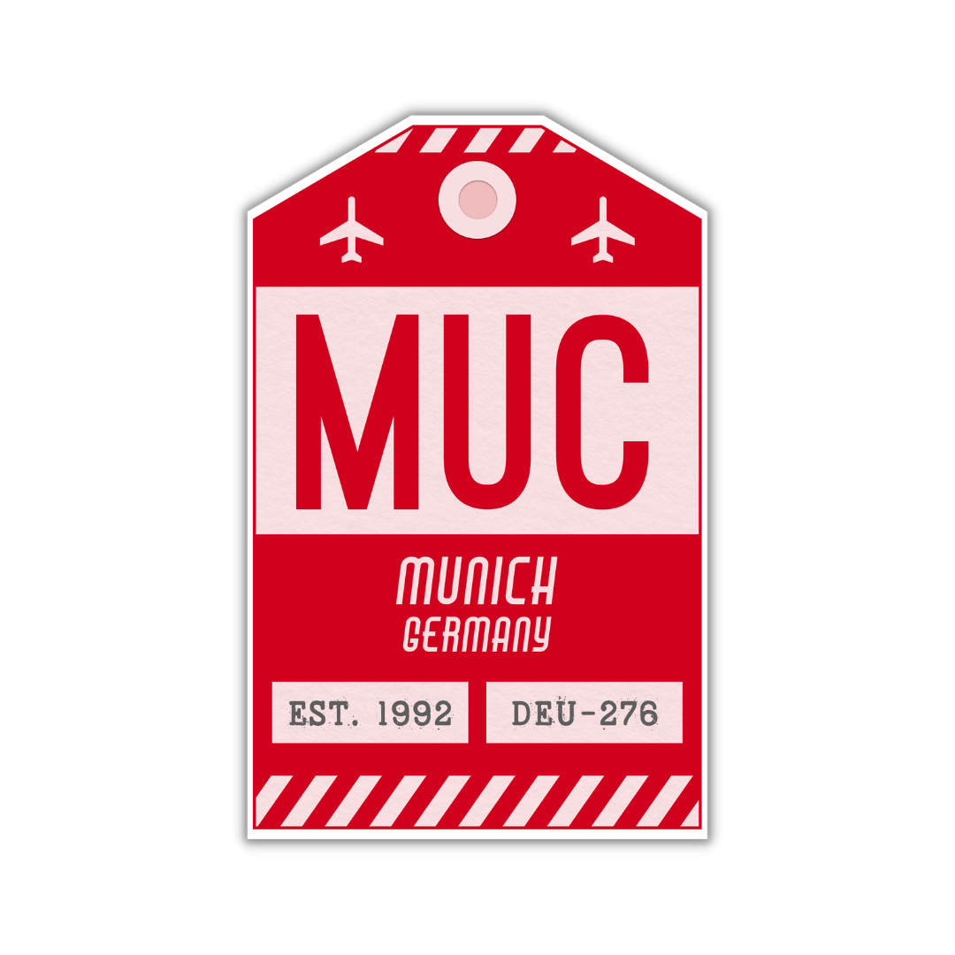MUC Vintage Luggage Tag Sticker