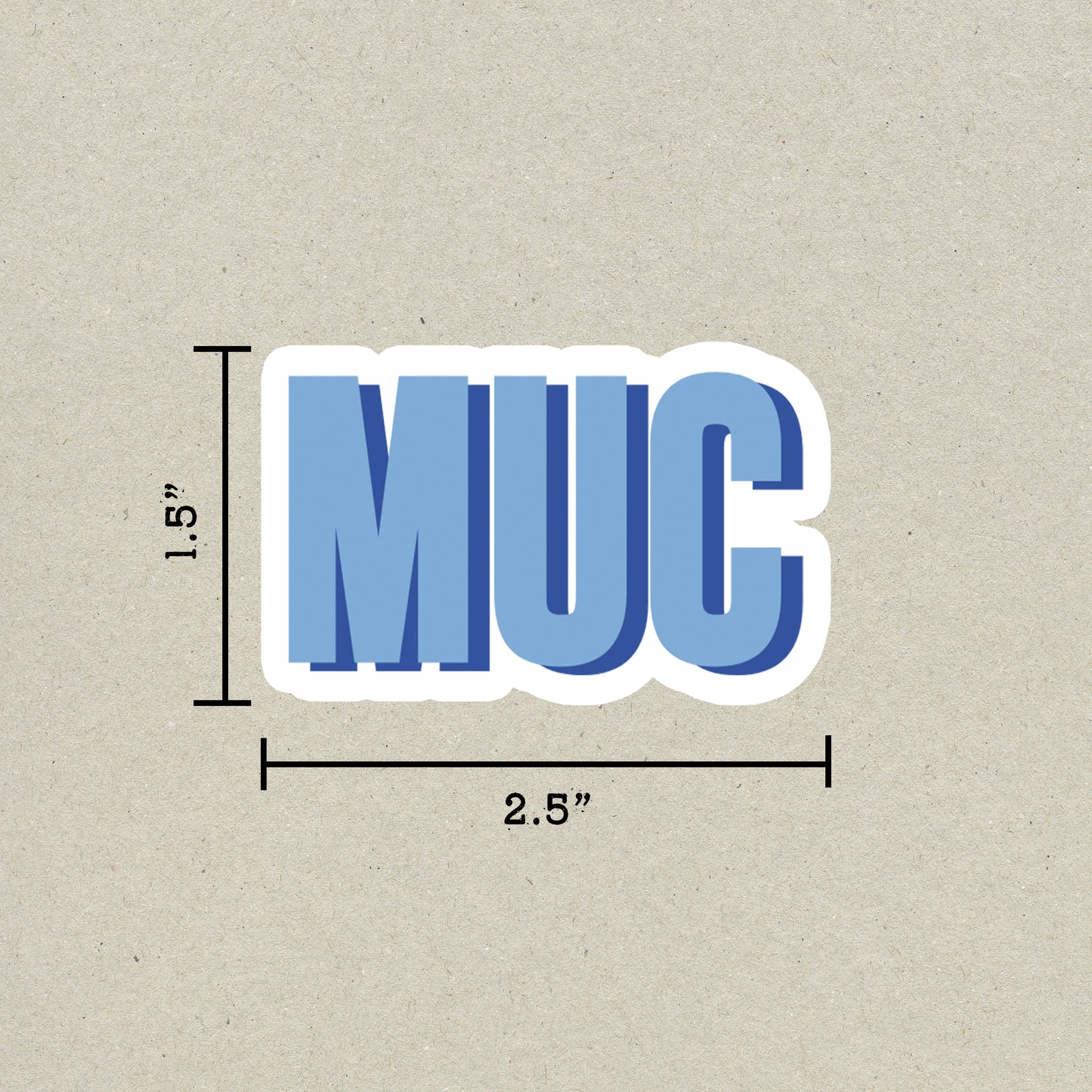 MUC Double Layered Sticker