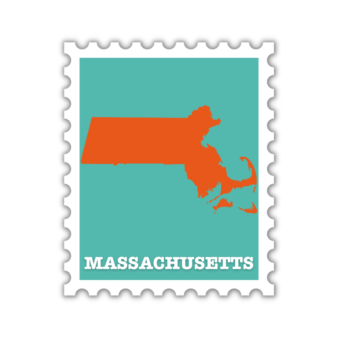Massachusetts Stamp Sticker