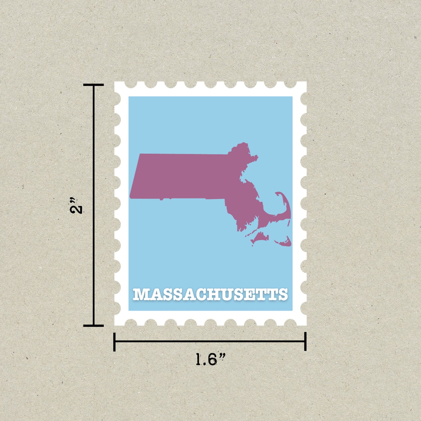 Massachusetts Stamp Sticker