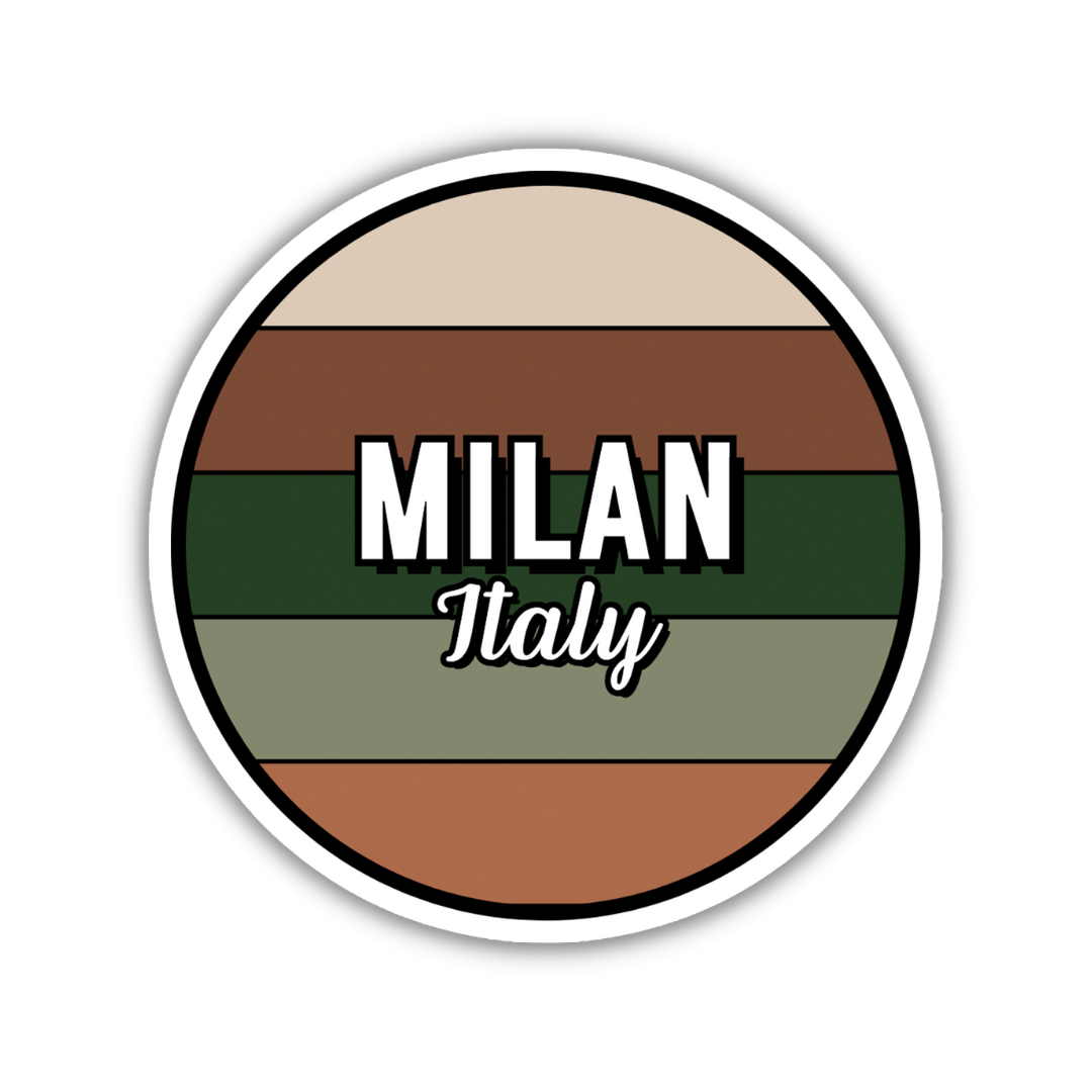 Milan, Italy Circle Sticker