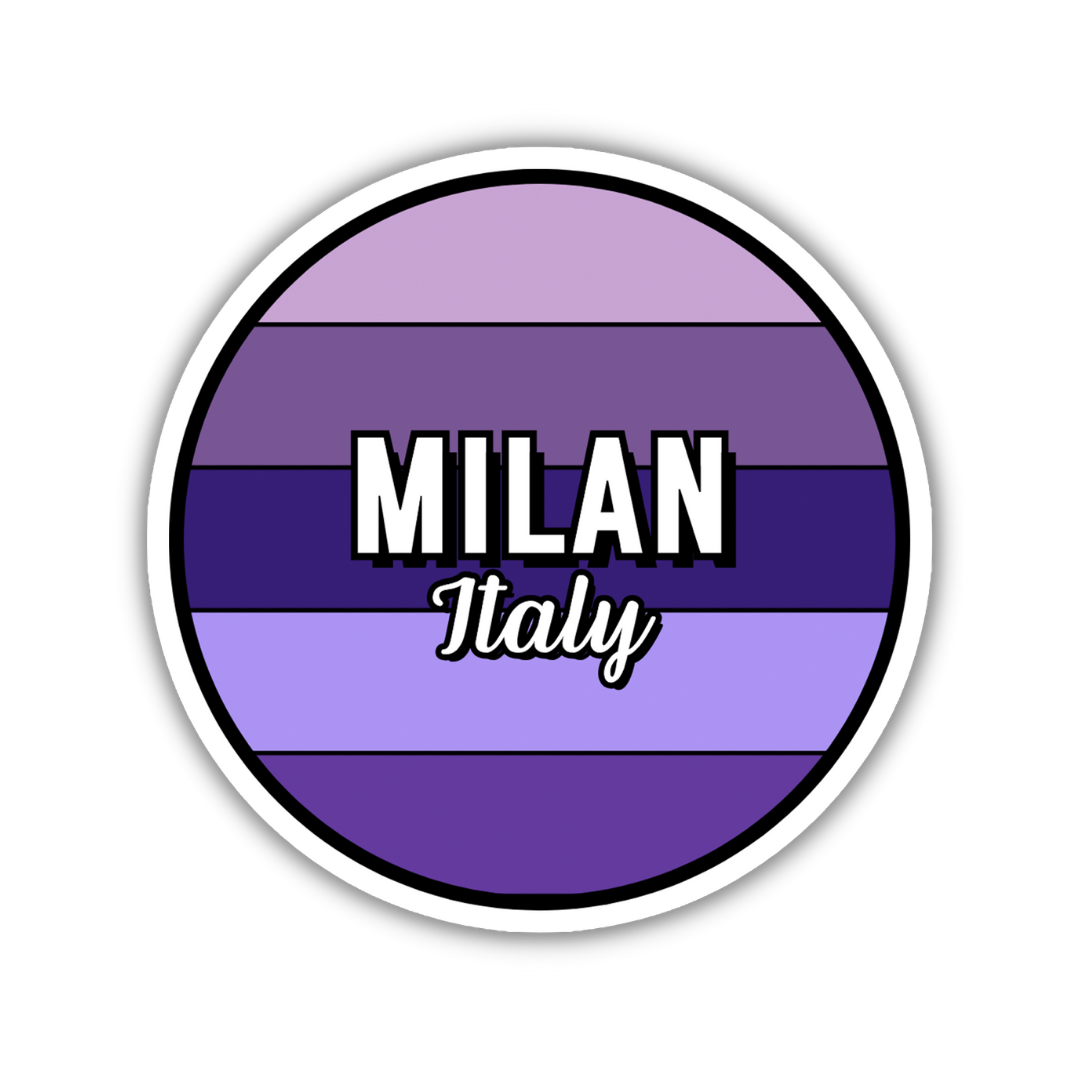 Milan, Italy Circle Sticker