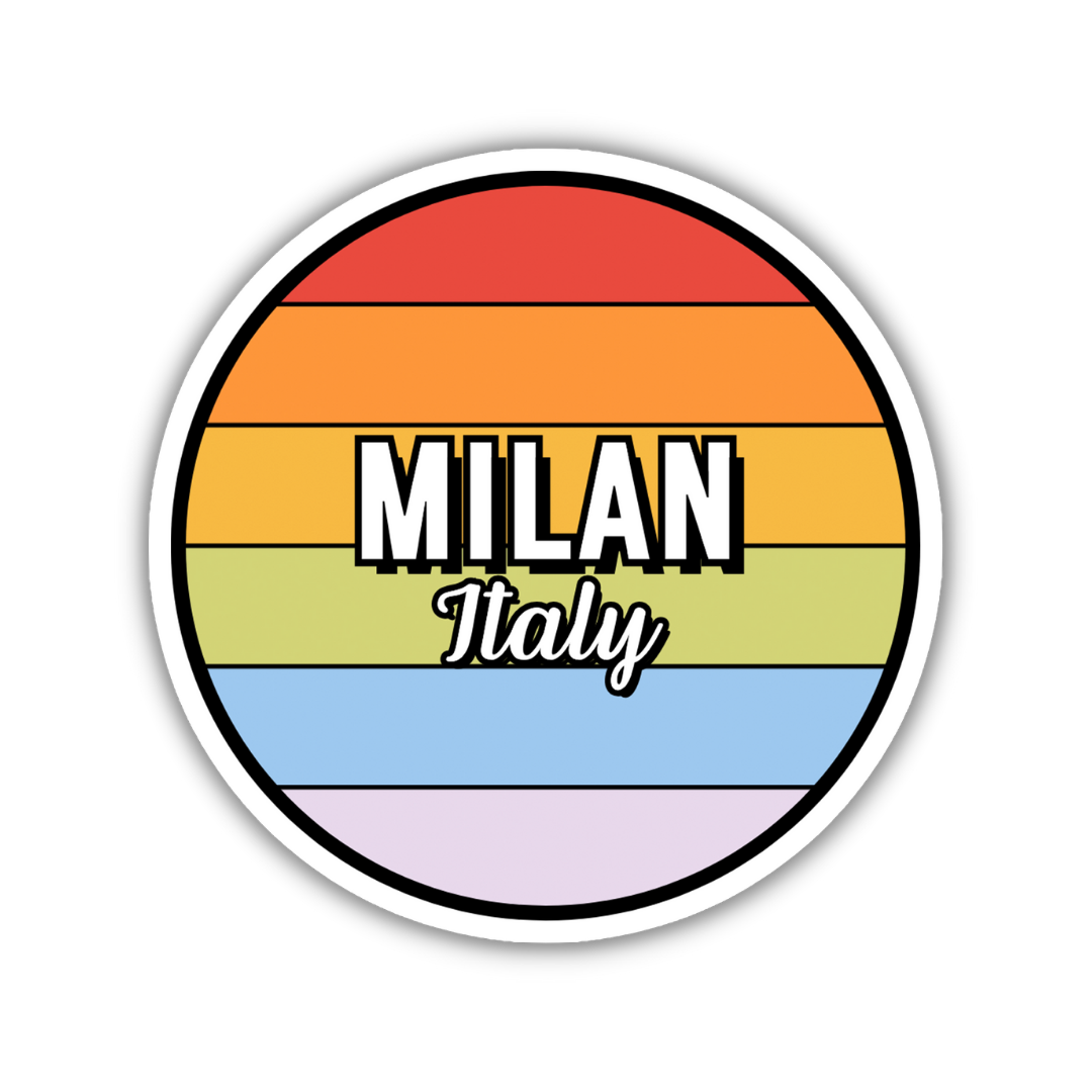 Milan, Italy Circle Sticker