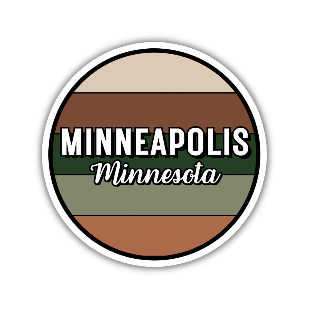 Minneapolis, Minnesota Circle Sticker