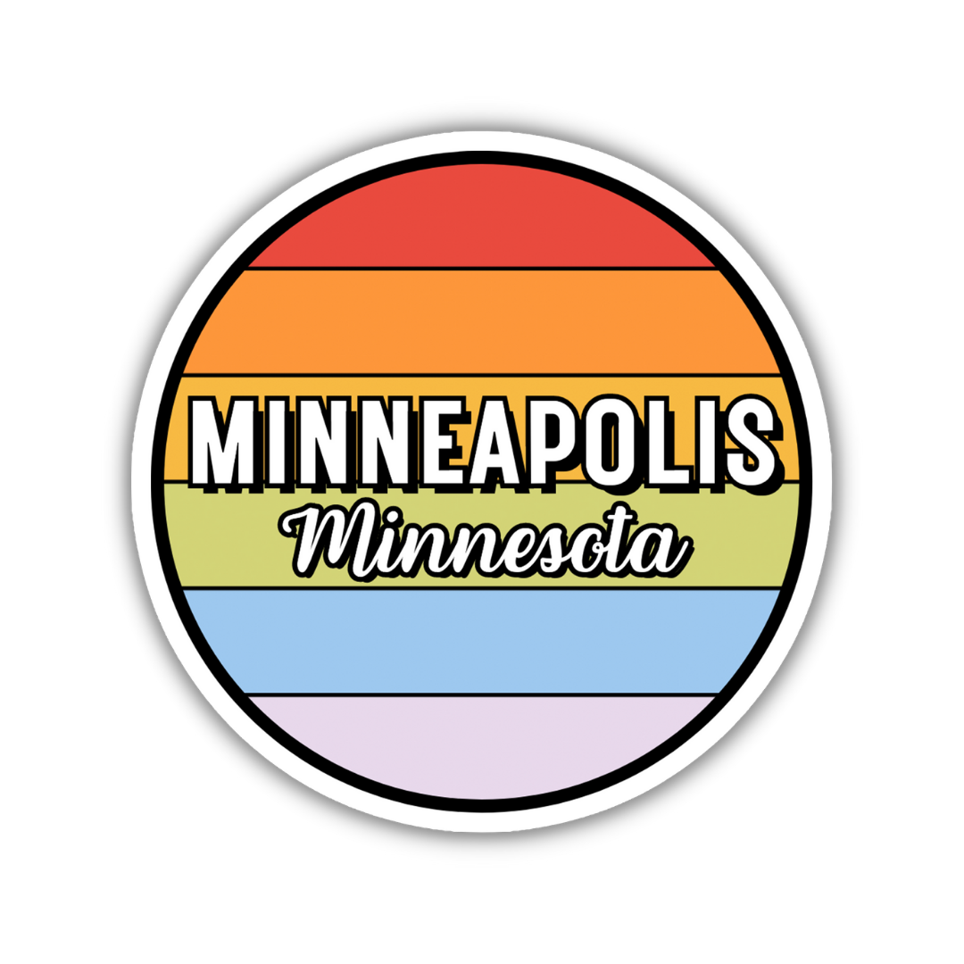 Minneapolis, Minnesota Circle Sticker