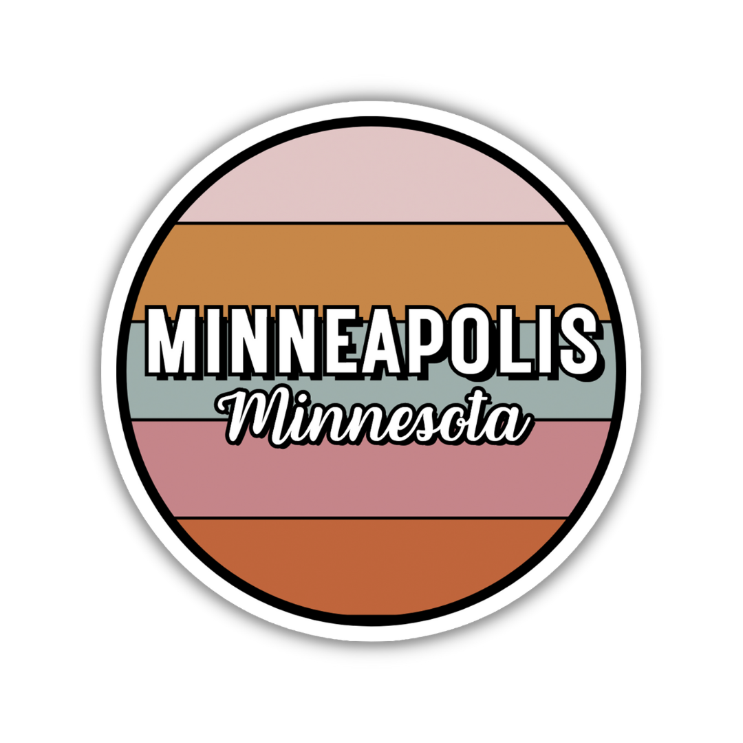 Minneapolis, Minnesota Circle Sticker