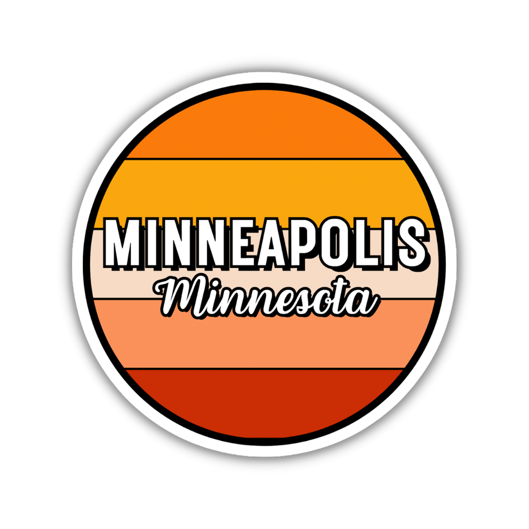 Minneapolis, Minnesota Circle Sticker