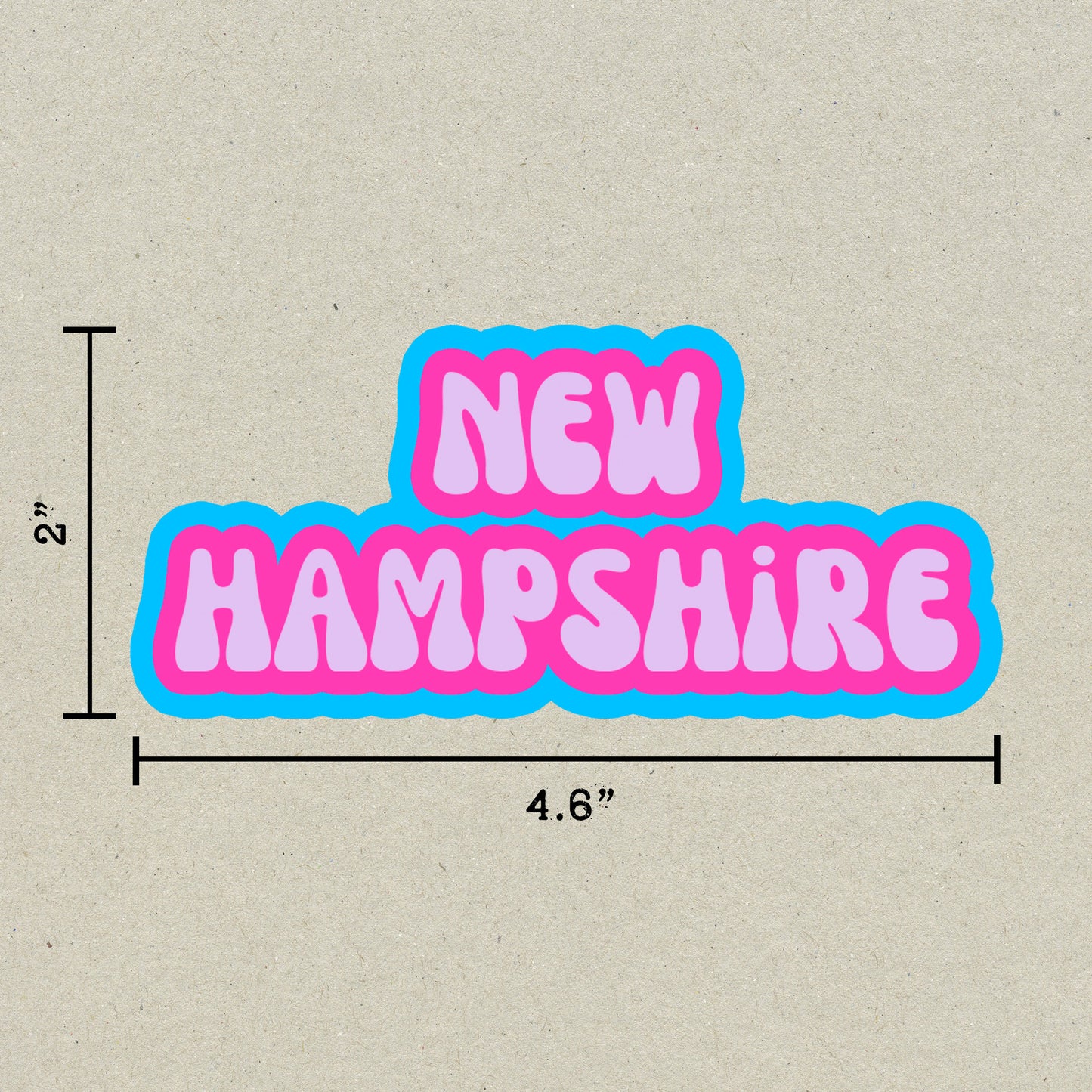 New Hampshire Cloud Sticker