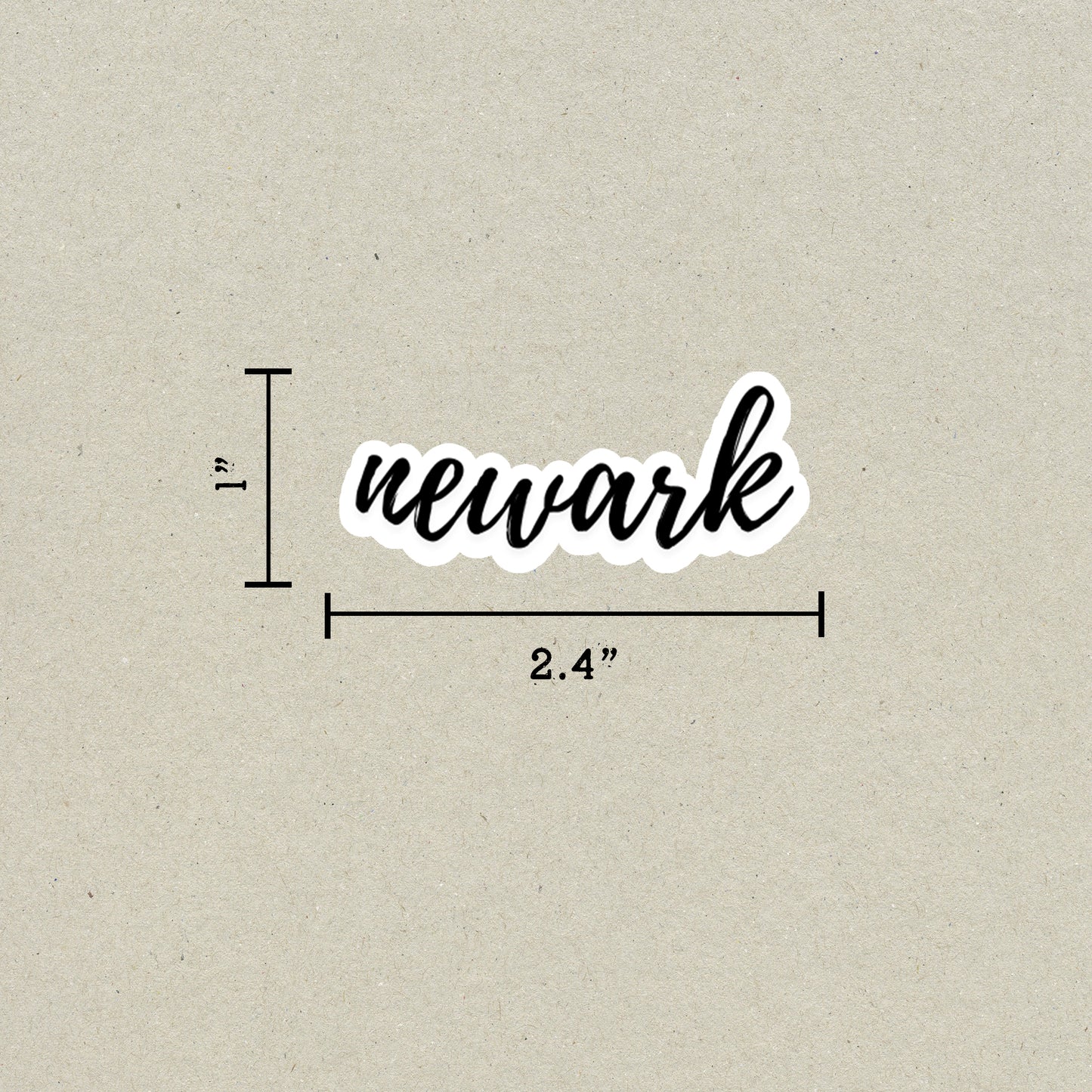 Newark Cursive Sticker