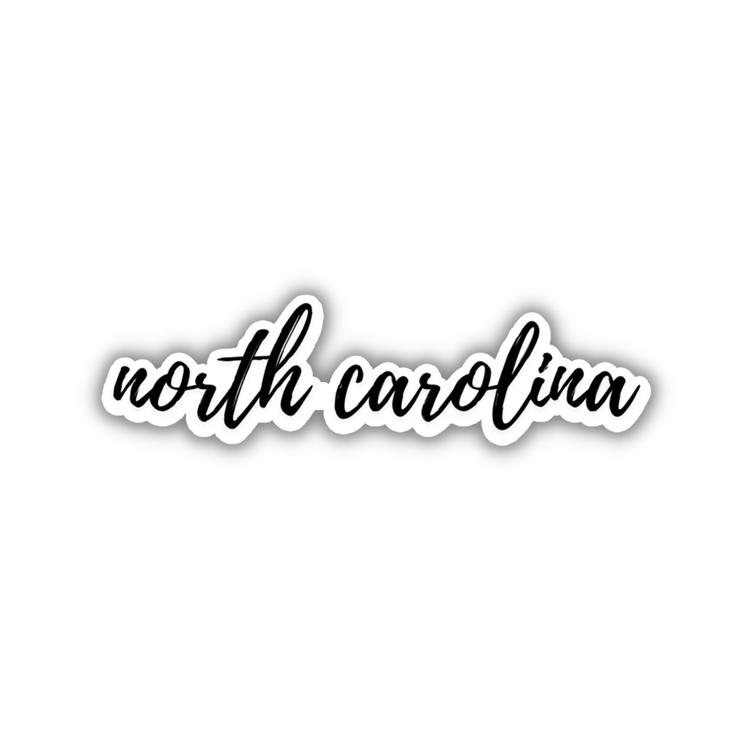 North Carolina Cursive Sticker