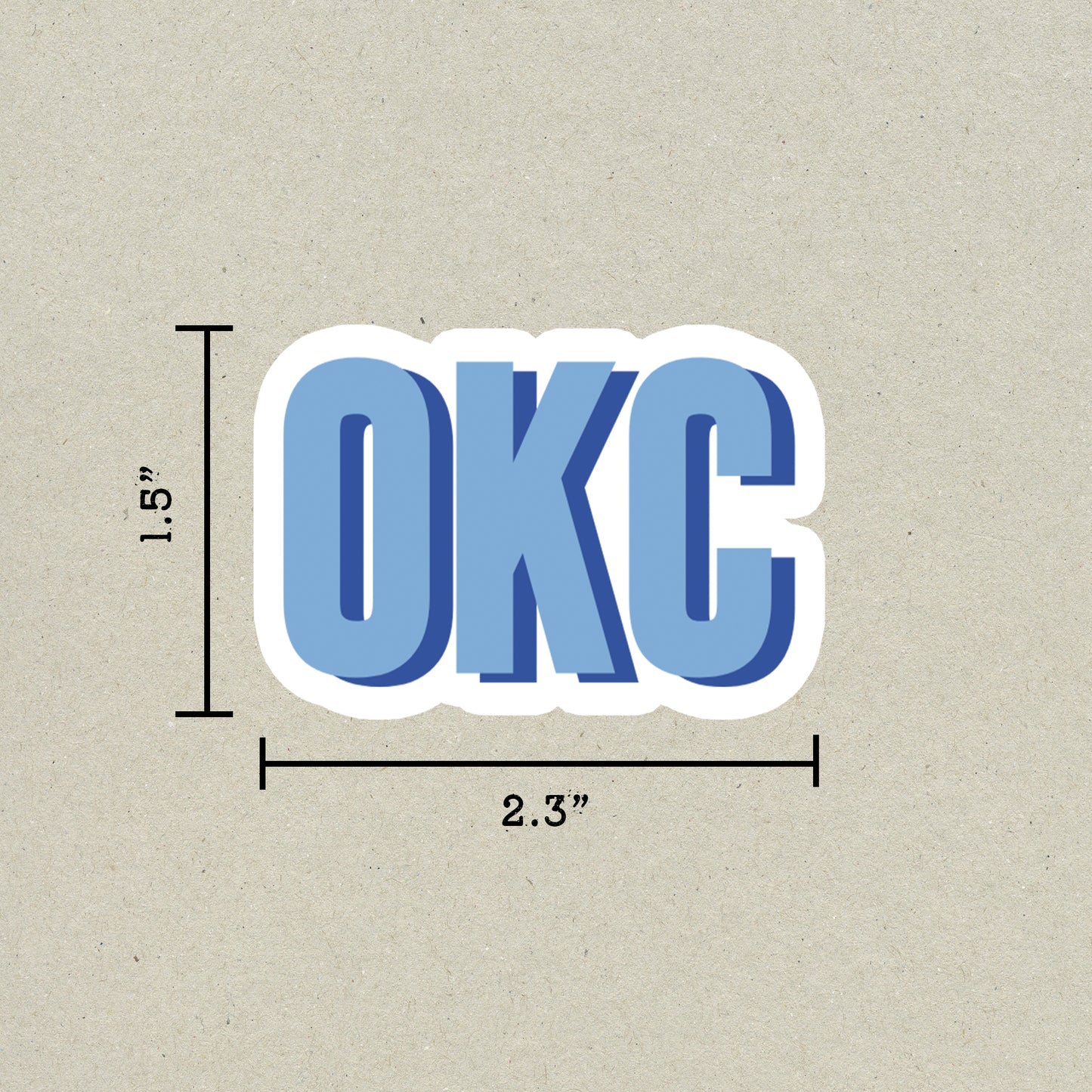 OKC Double Layered Sticker