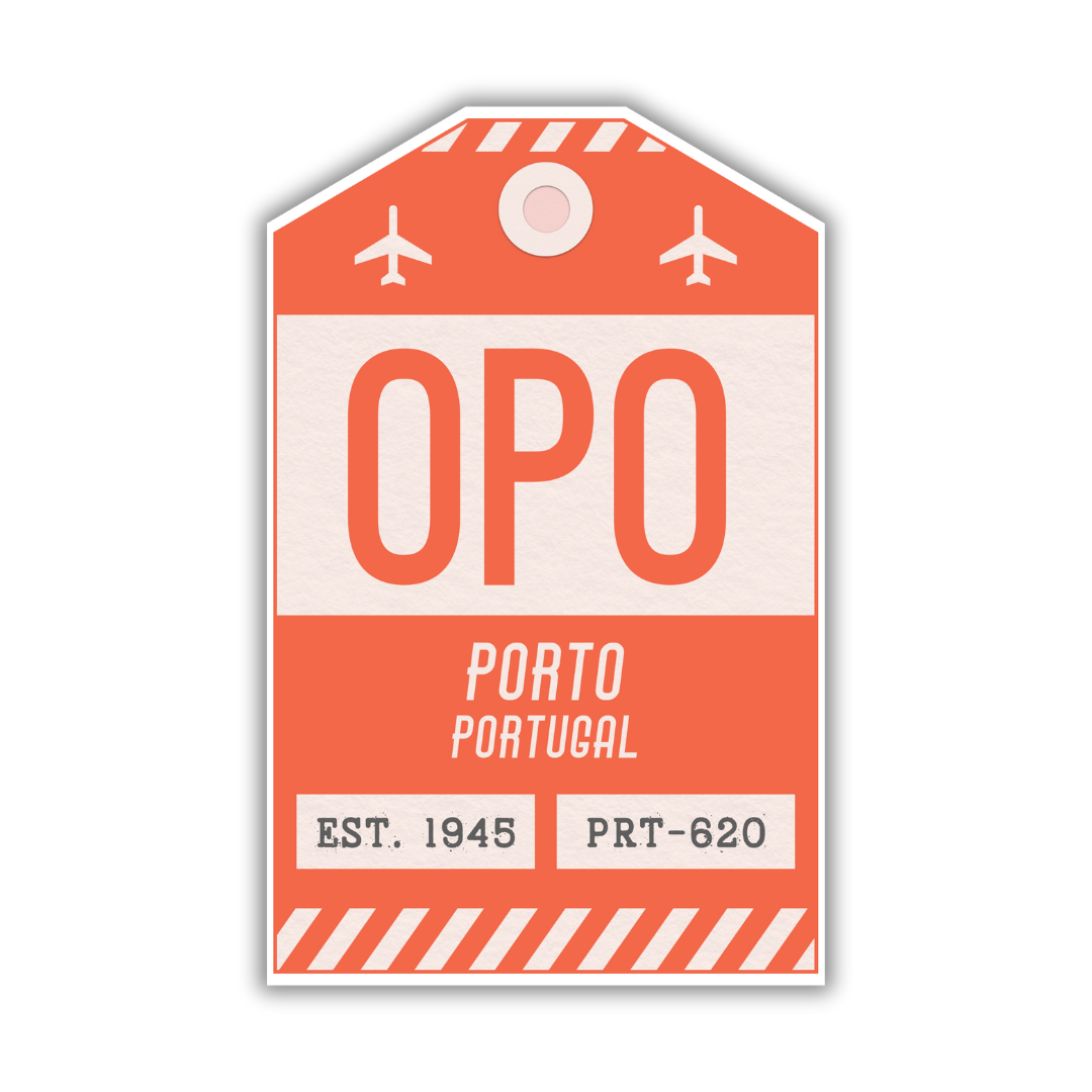 OPO Vintage Luggage Tag Sticker