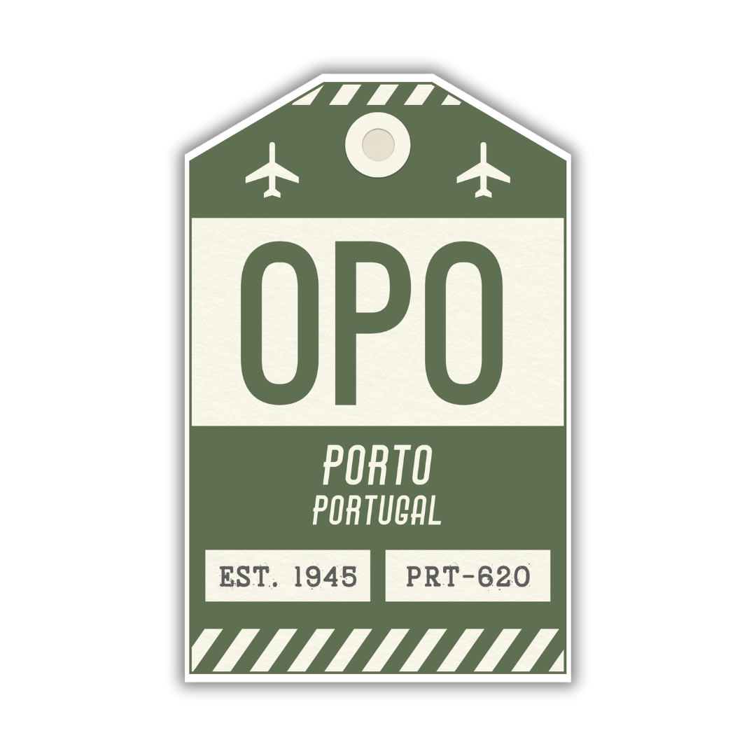 OPO Vintage Luggage Tag Sticker