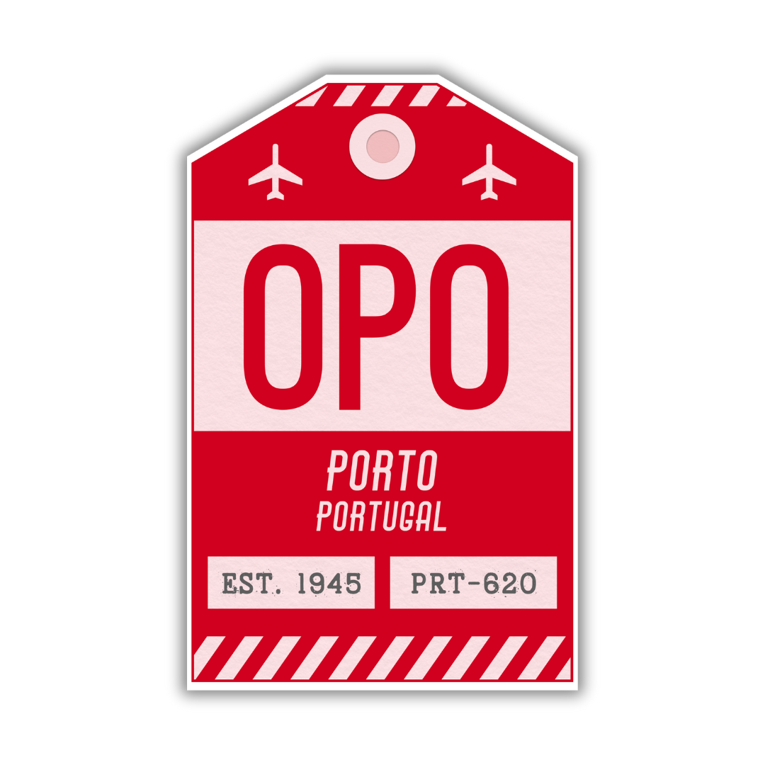 OPO Vintage Luggage Tag Sticker