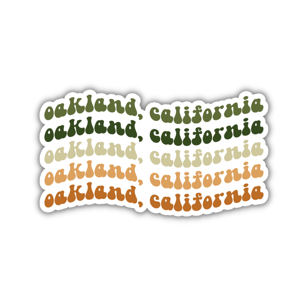 Oakland, California Retro Sticker