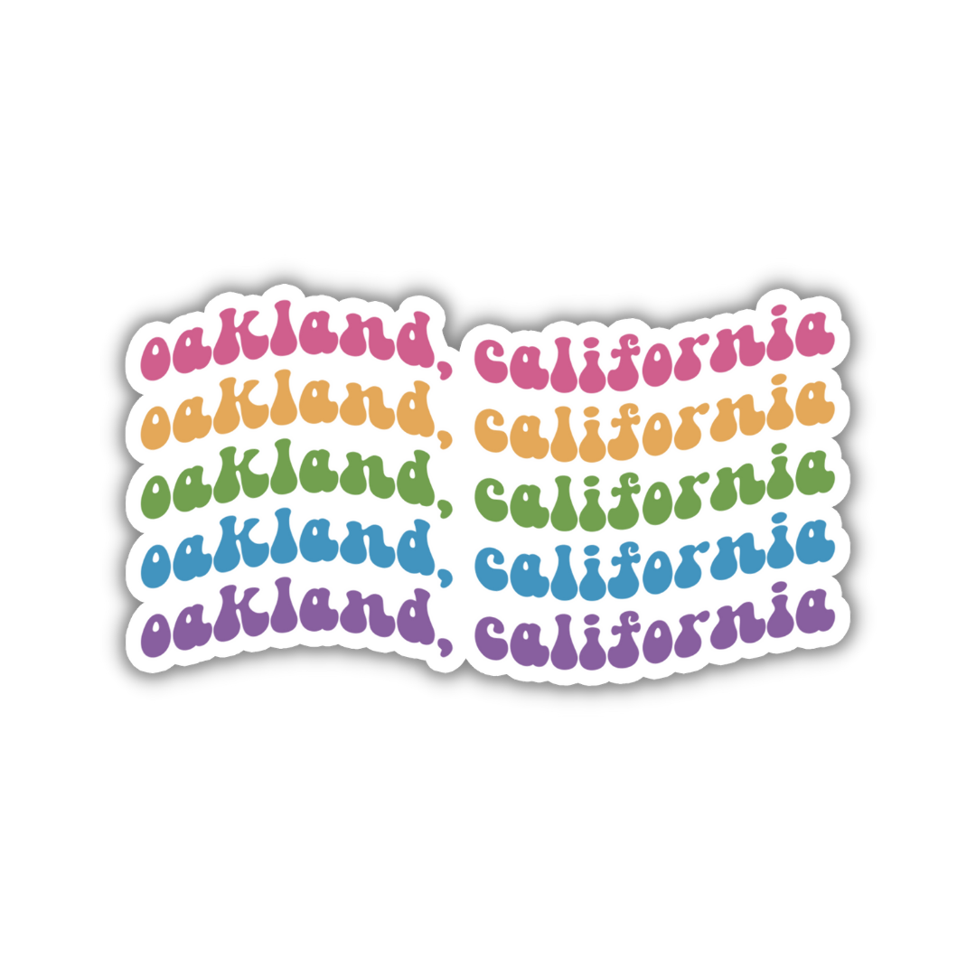 Oakland, California Retro Sticker
