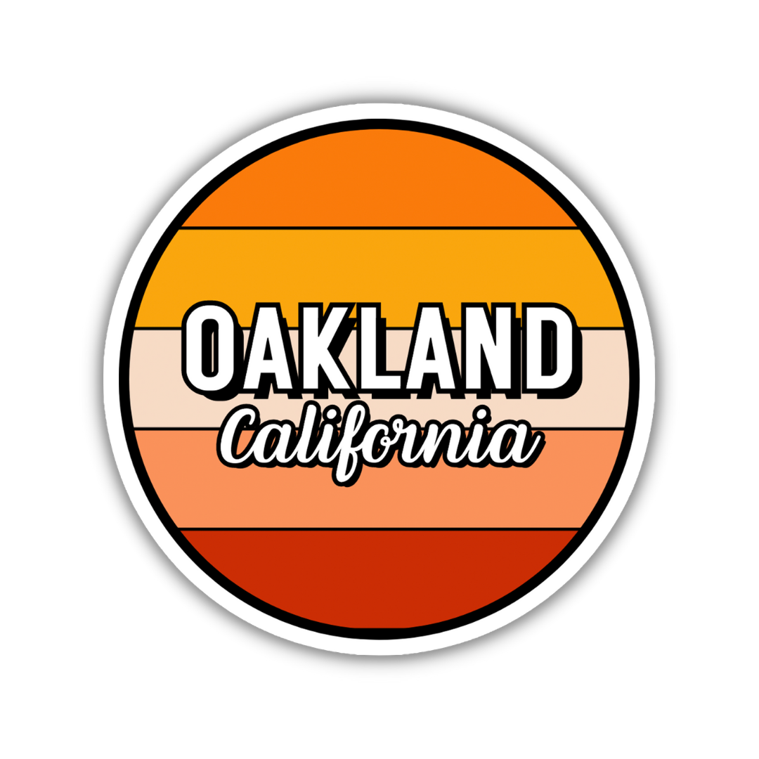 Oakland, California Circle Sticker