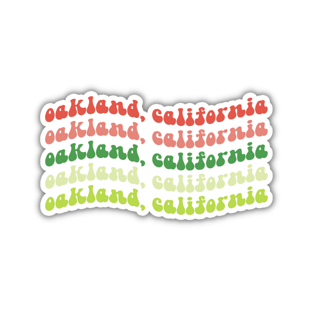 Oakland, California Retro Sticker