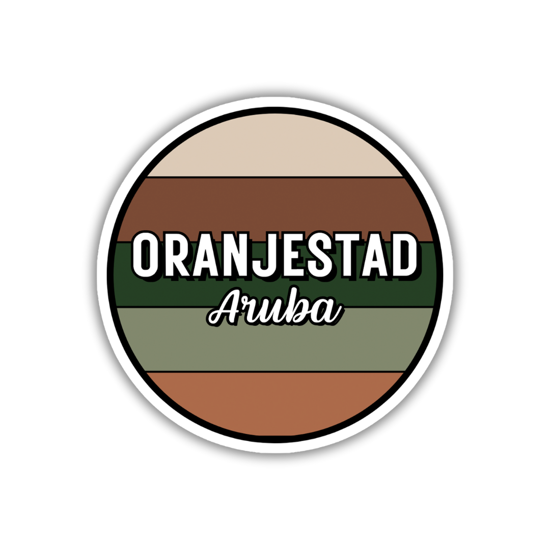 Oranjestad, Aruba Circle Sticker