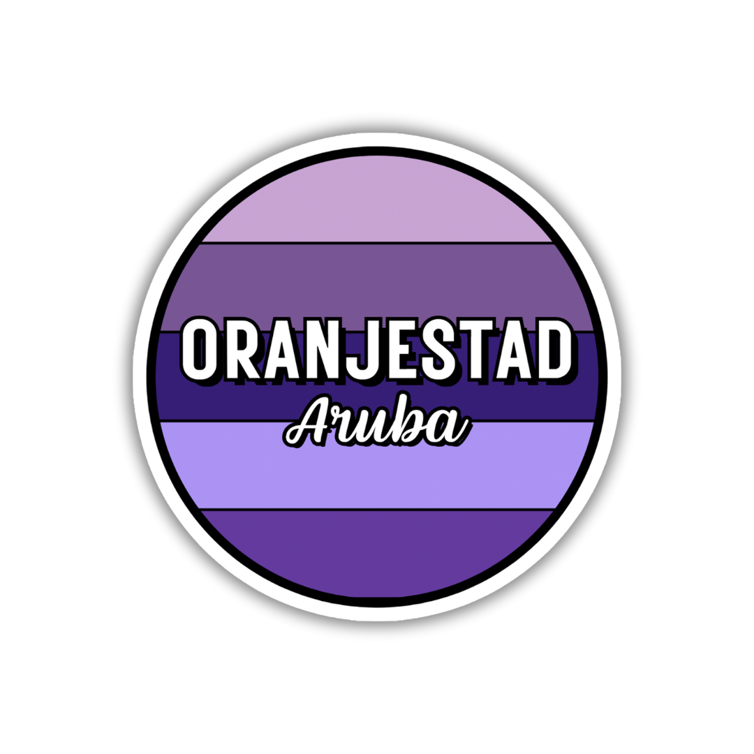 Oranjestad, Aruba Circle Sticker