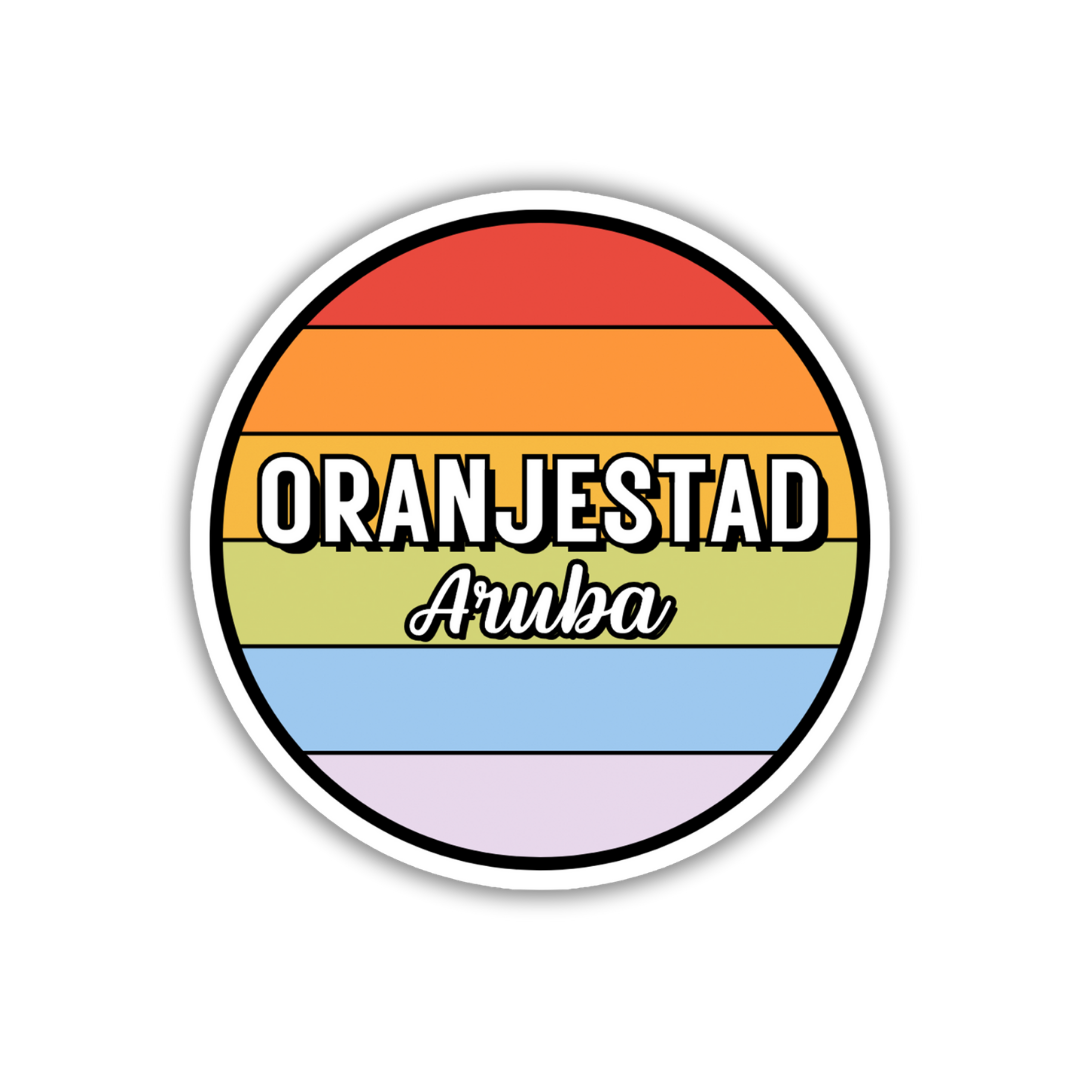 Oranjestad, Aruba Circle Sticker