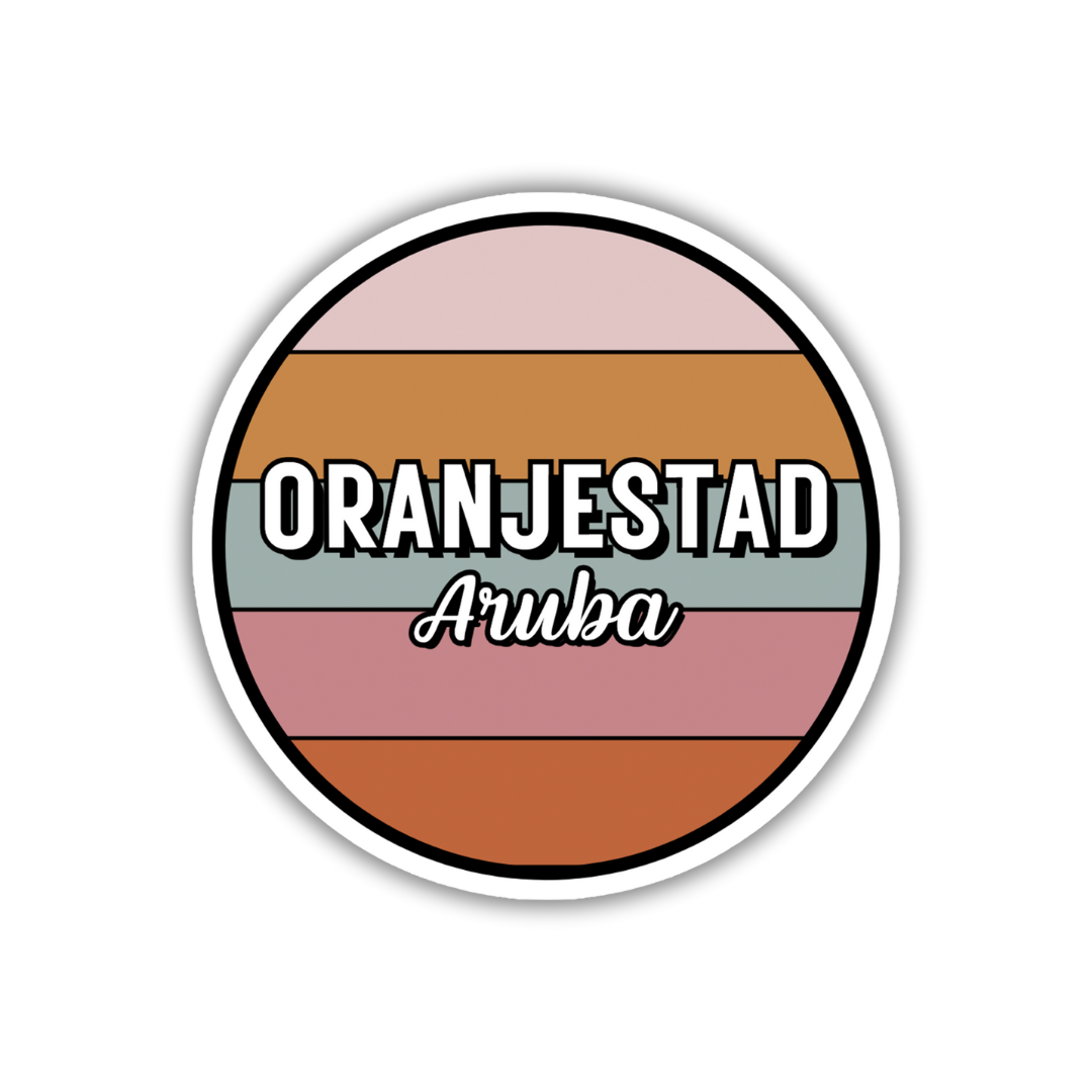 Oranjestad, Aruba Circle Sticker