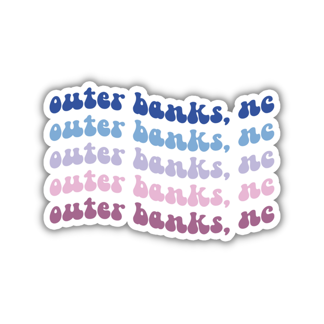 Outer Banks, North Carolina Island Retro Sticker