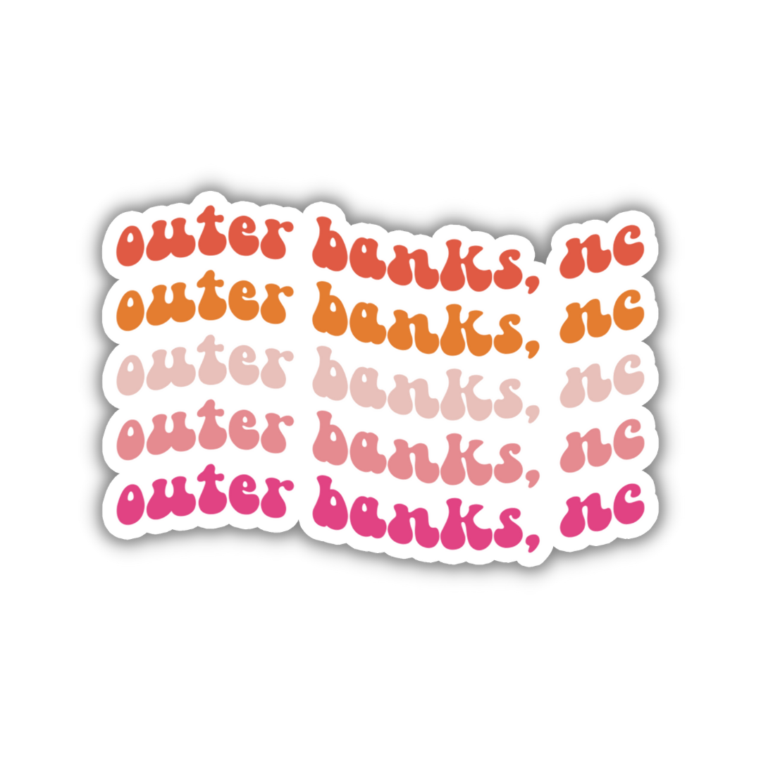 Outer Banks, North Carolina Island Retro Sticker