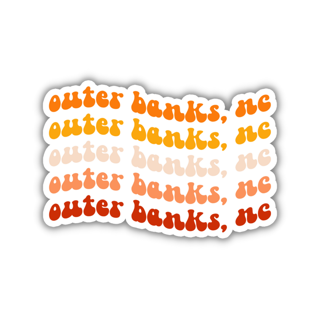 Outer Banks, North Carolina Island Retro Sticker