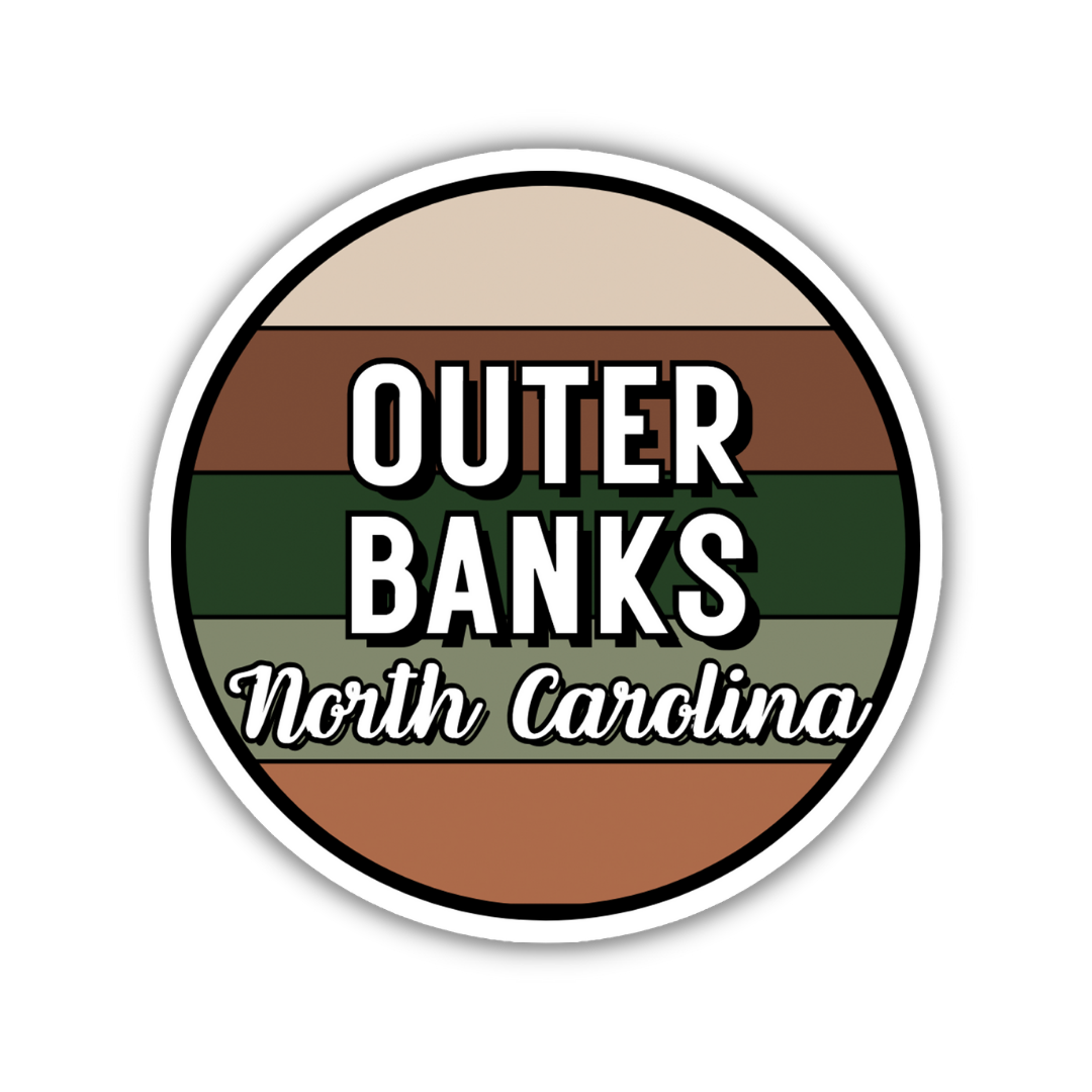 Outer Banks, North Carolina Circle Sticker