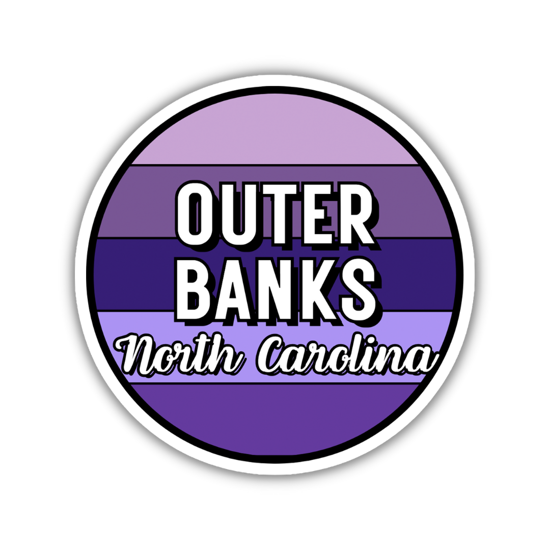 Outer Banks, North Carolina Circle Sticker