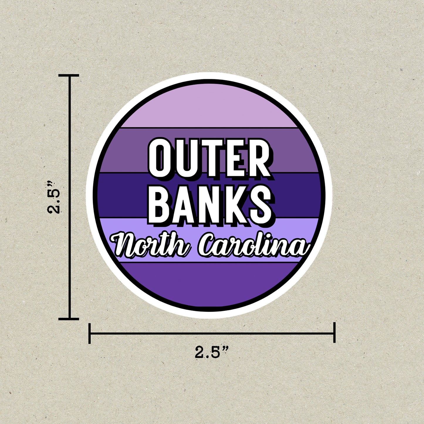 Outer Banks, North Carolina Circle Sticker