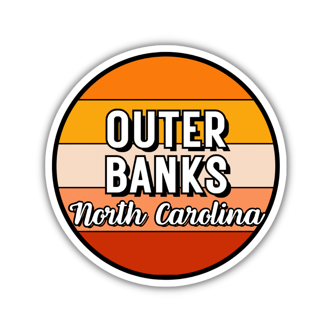 Outer Banks, North Carolina Circle Sticker