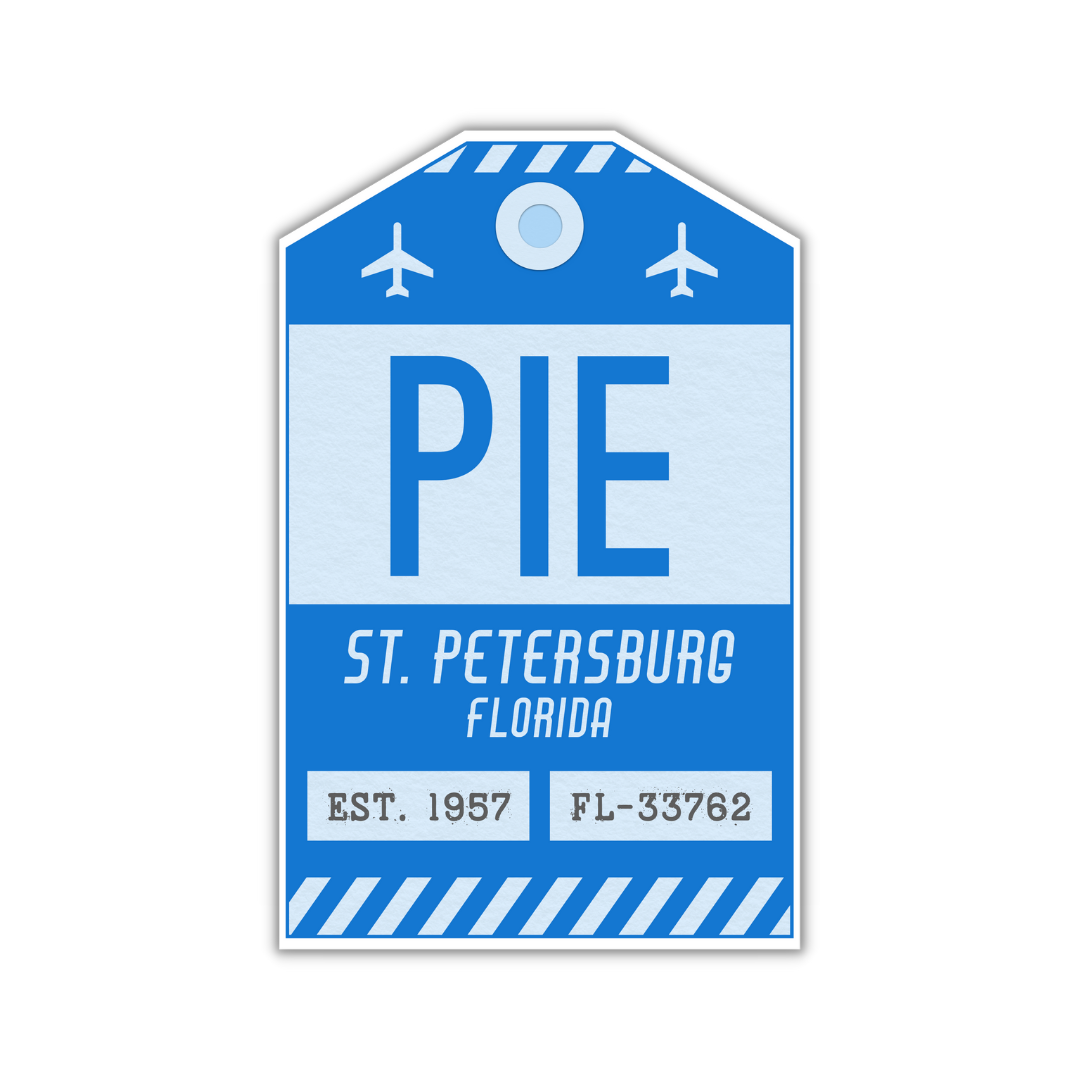 PIE Vintage Luggage Tag Sticker
