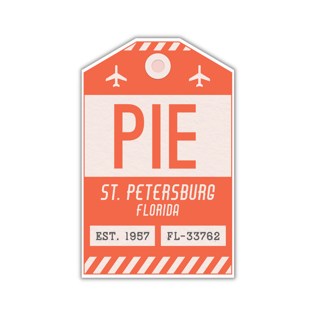 PIE Vintage Luggage Tag Sticker