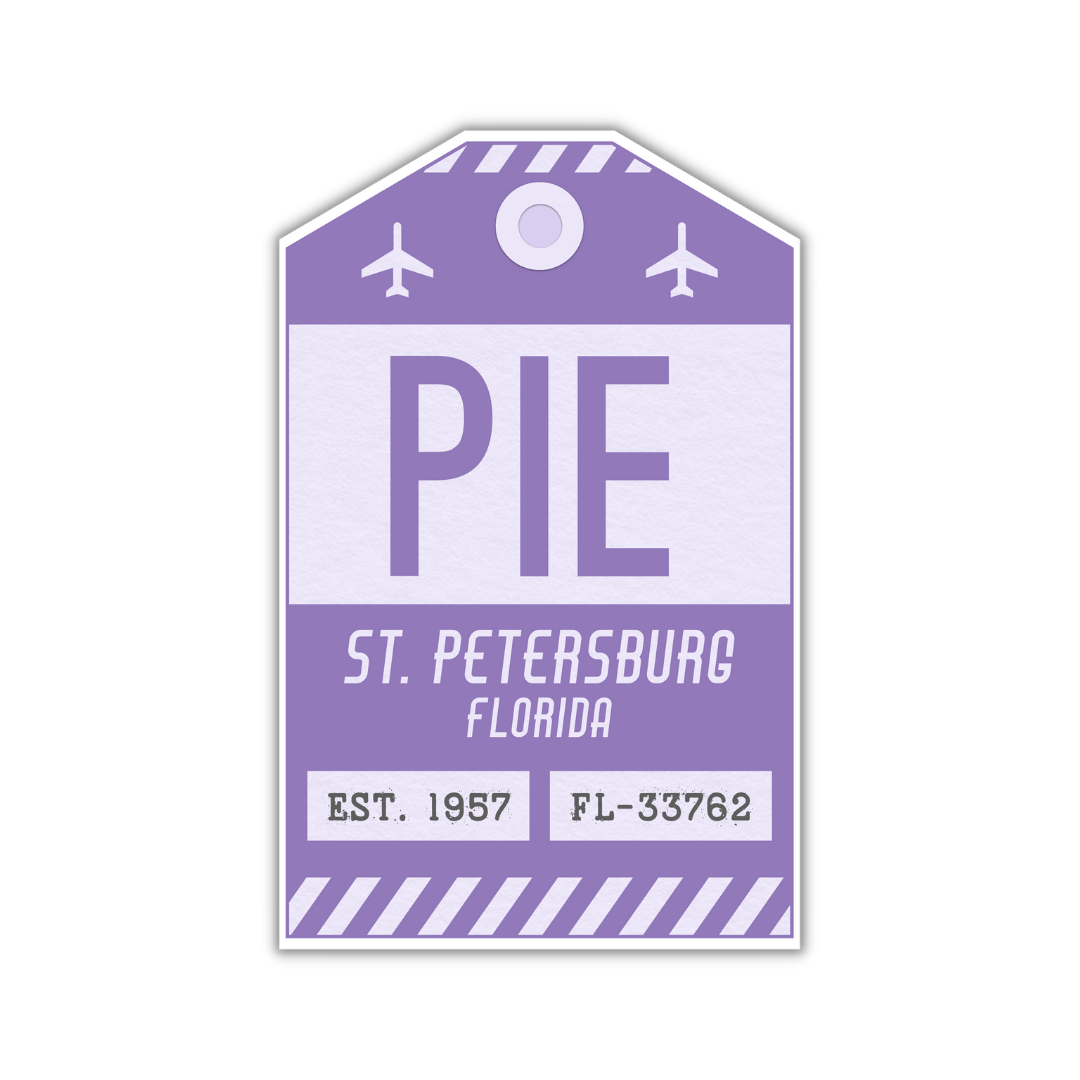 PIE Vintage Luggage Tag Sticker