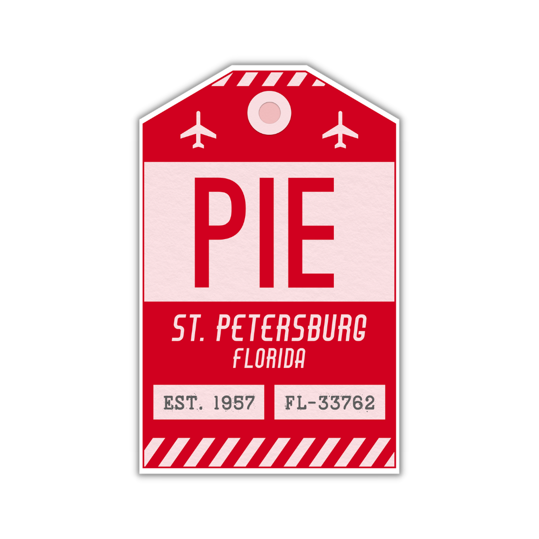 PIE Vintage Luggage Tag Sticker