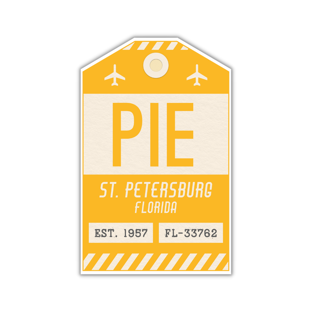 PIE Vintage Luggage Tag Sticker