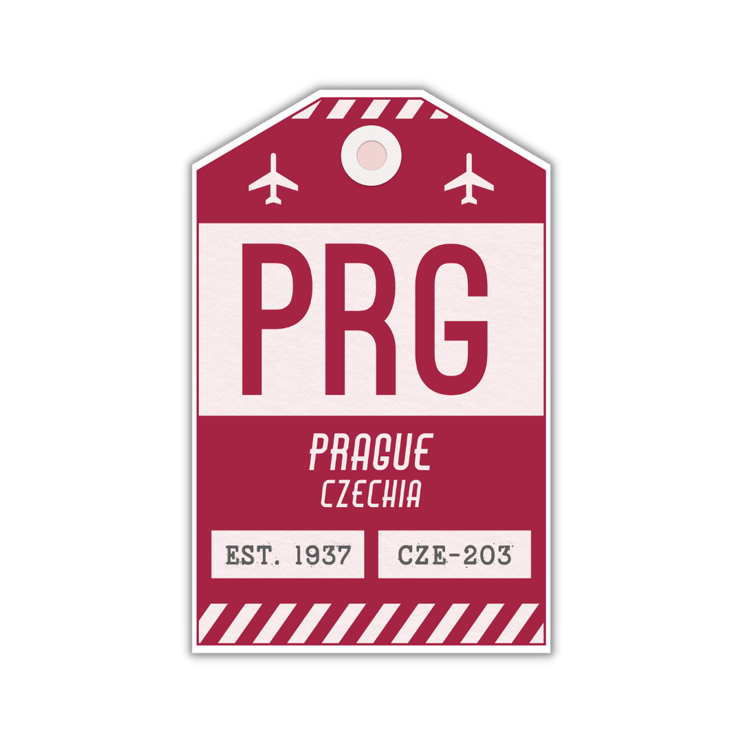 PRG Vintage Luggage Tag Sticker