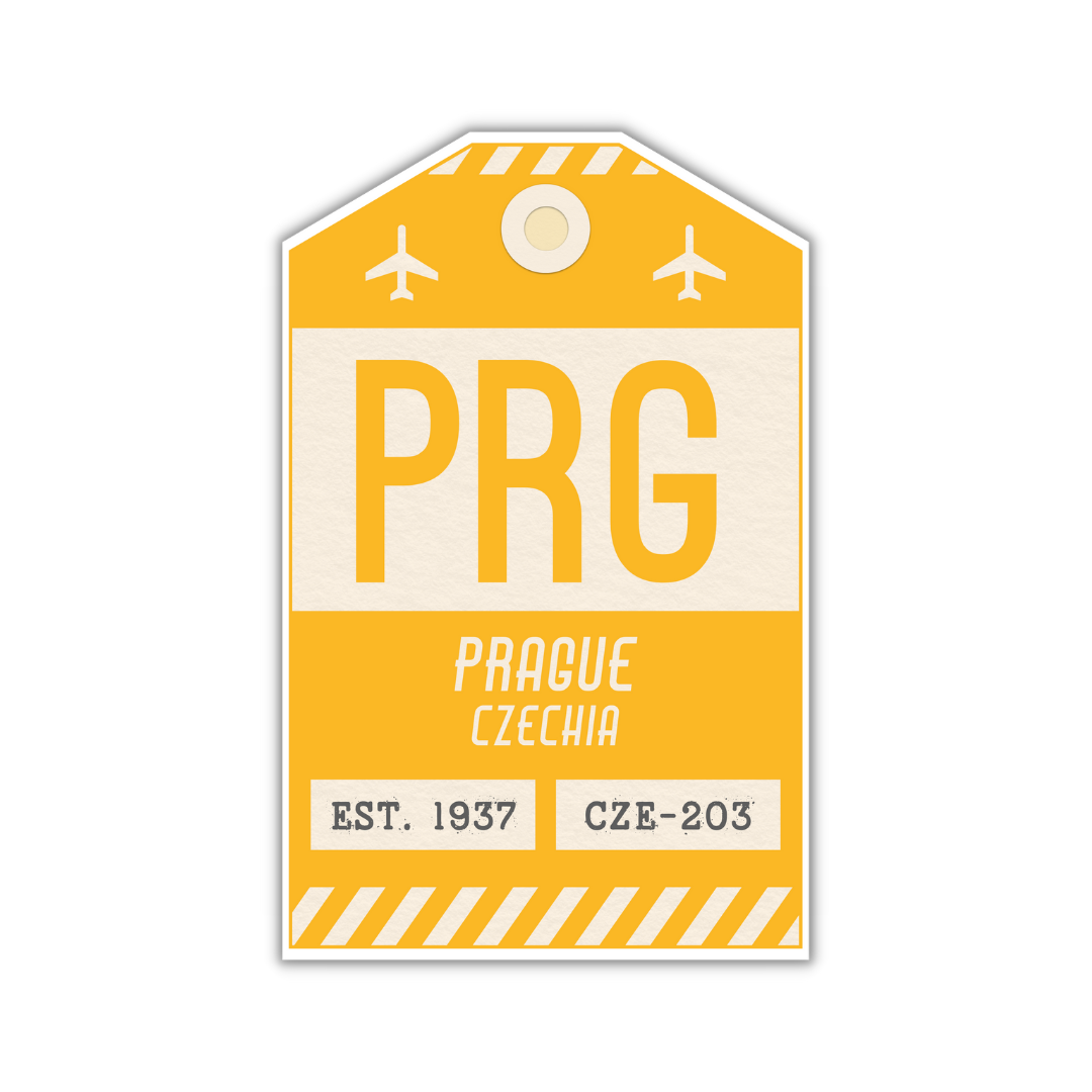 PRG Vintage Luggage Tag Sticker