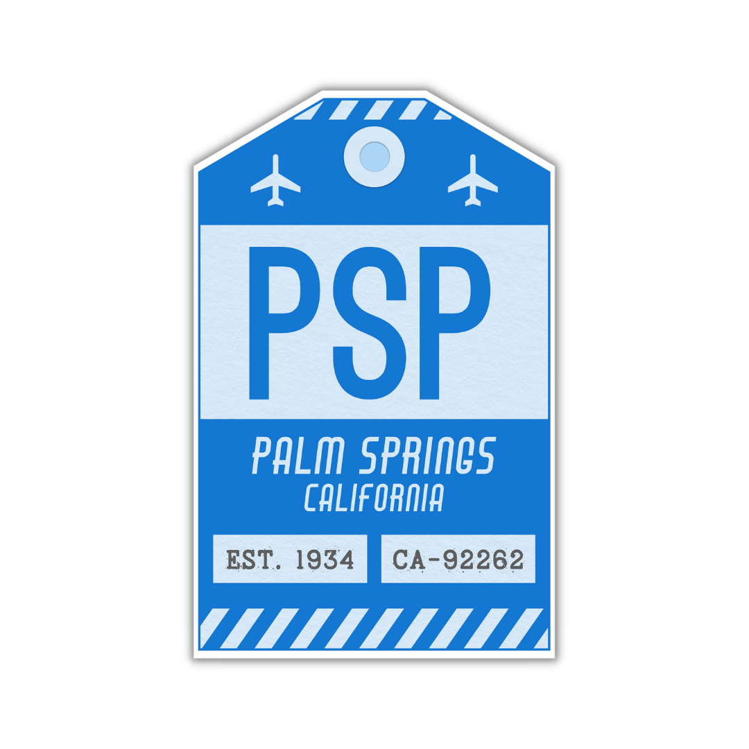 PSP Vintage Luggage Tag Sticker