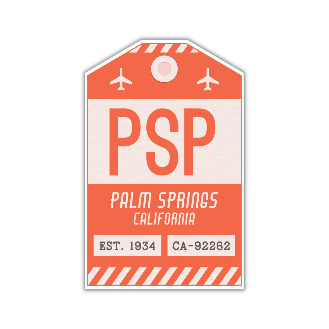 PSP Vintage Luggage Tag Sticker