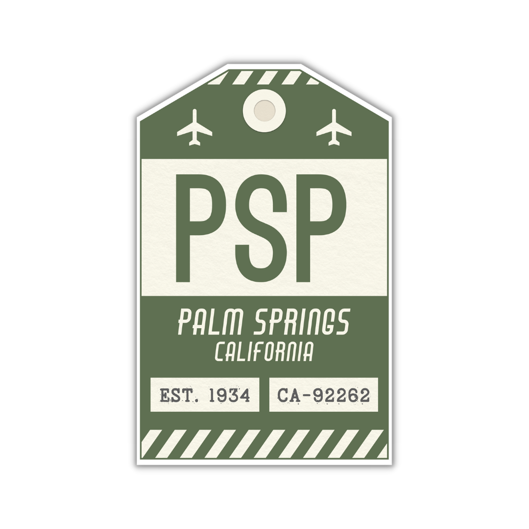PSP Vintage Luggage Tag Sticker
