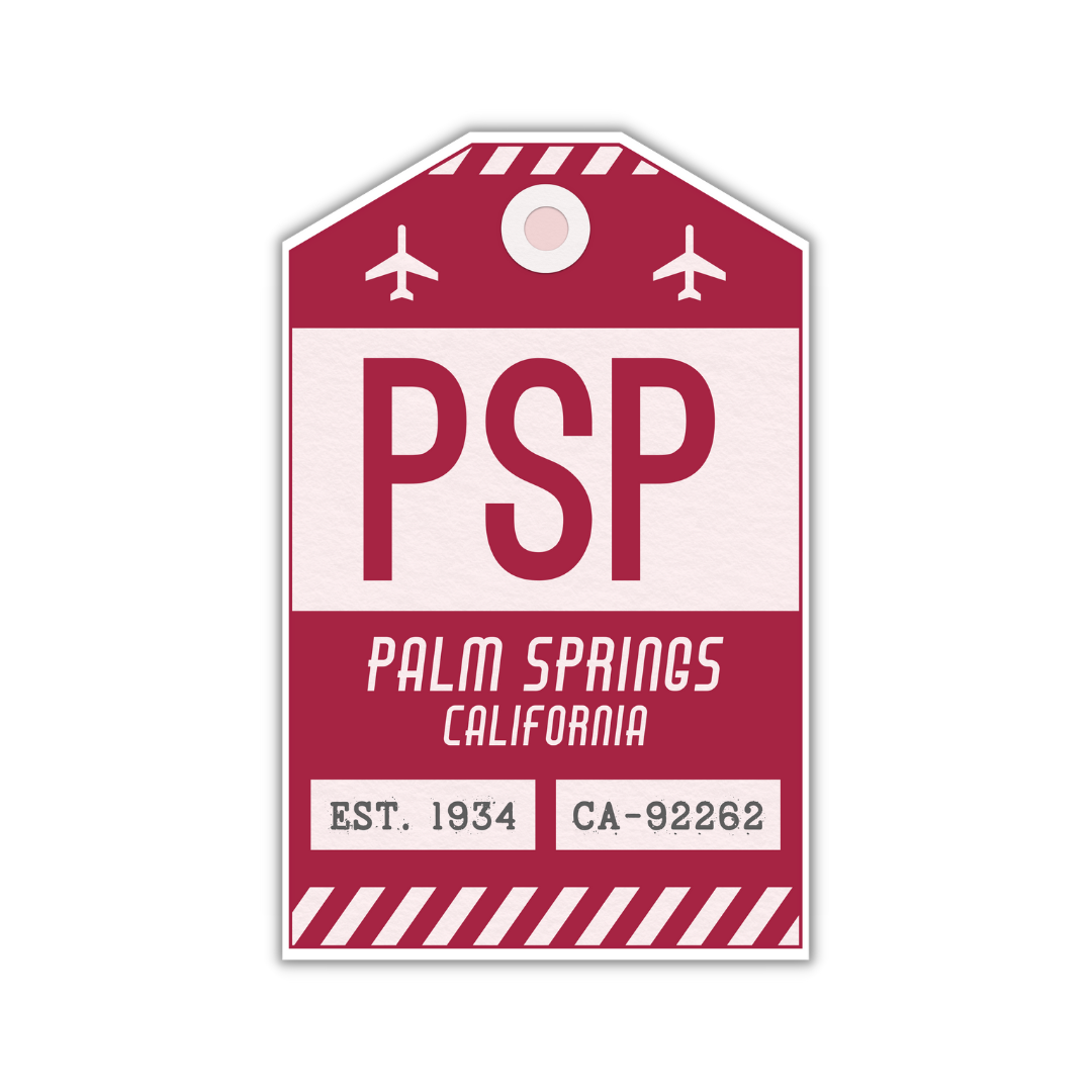 PSP Vintage Luggage Tag Sticker