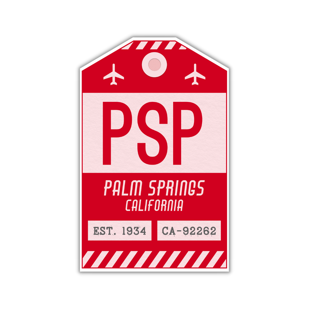 PSP Vintage Luggage Tag Sticker