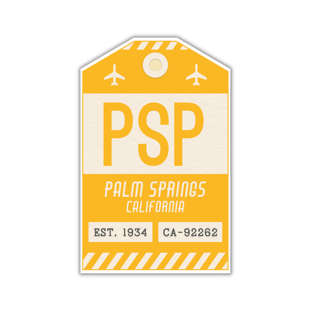 PSP Vintage Luggage Tag Sticker