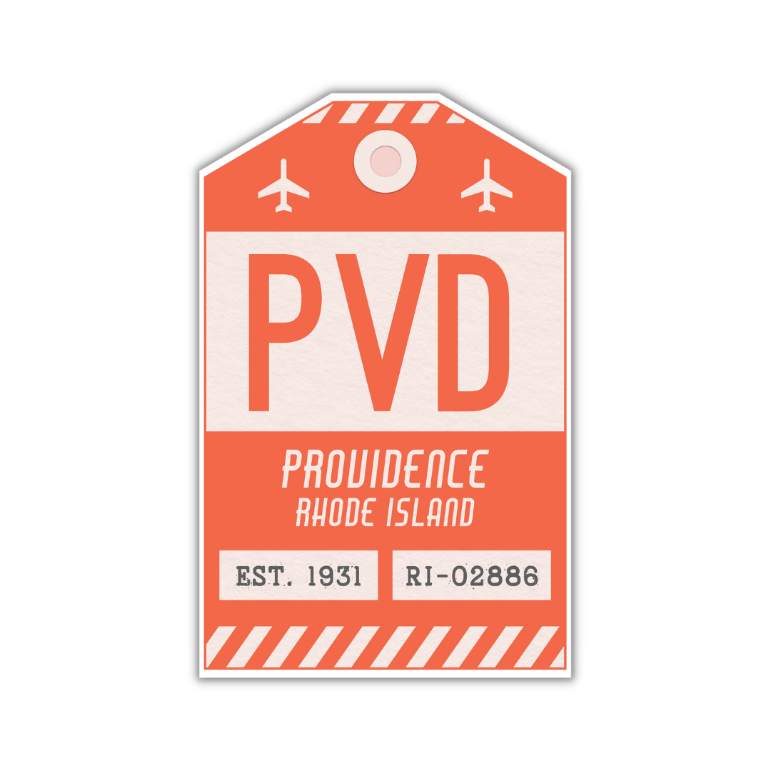 PVD Vintage Luggage Tag Sticker